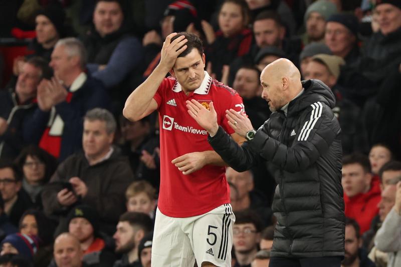 Harry Maguire, alături de Erik ten Hag - Manchester United, Foto: Ryan Browne / Shutterstock Editorial / Profimedia