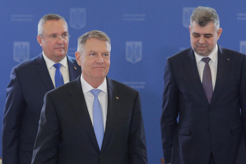 Klaus Iohannis, Nicolae Ciucă și Marcel Ciolacu, Foto: Inquam Photos / George Călin