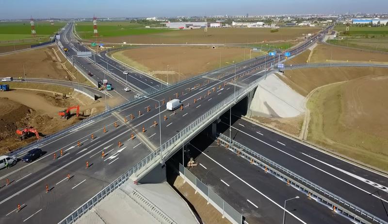 Autostrada de centura A0 - nodul rutier cu DN4, Foto: Captura YouTube