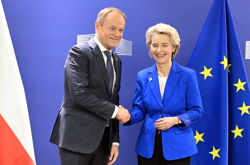 Donald Tusk și Ursula von der Leyen, Foto: AA/ABACA / Abaca Press / Profimedia