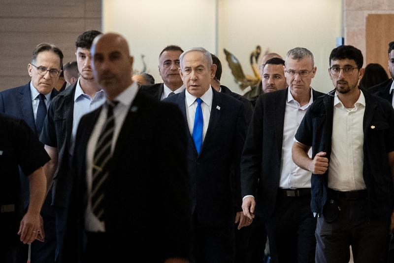 Premierul israelian Benjamin Netanyahu, la Ierusalim, pe 20 mai 2024, după ce Curtea Penală Internațională a cerut mandat de arestare pe numele lui, Foto: OREN BEN HAKOON / AFP / Profimedia