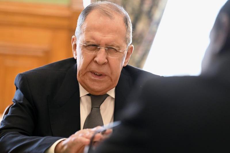 Ministrul rus de Externe, Serghei Lavrov, în timpul unor negocieri cu ministrul pentru relații internaționale și cooperare al Republicii Namibia, Peya Mushelenga, la Moscova, 26 martie 2024., Foto: Kommersant Photo Agency / ddp USA / Profimedia